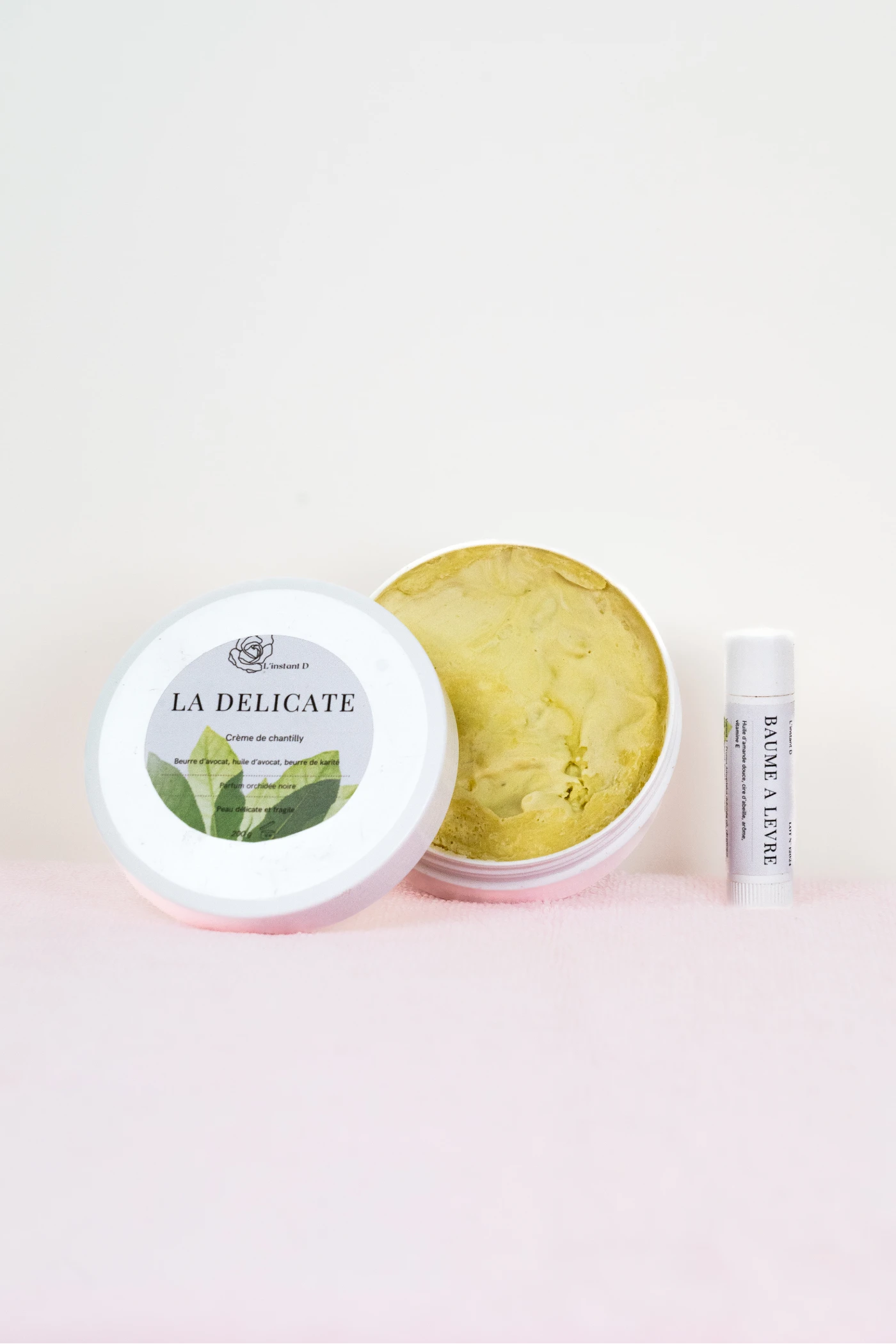 Crème de chantilly et baume à lèvre artisanal