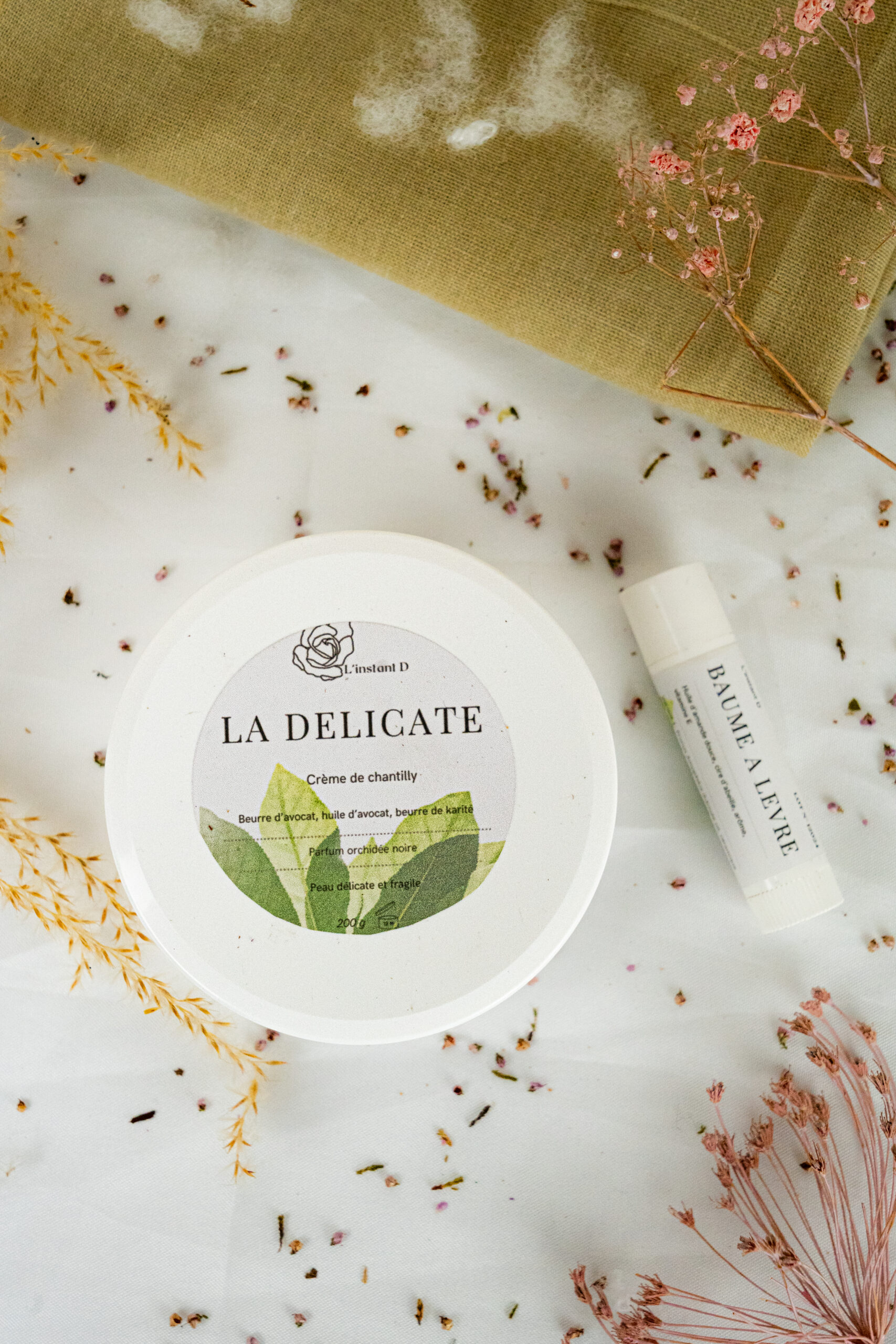 Crème de chantilly et baume à lèvre